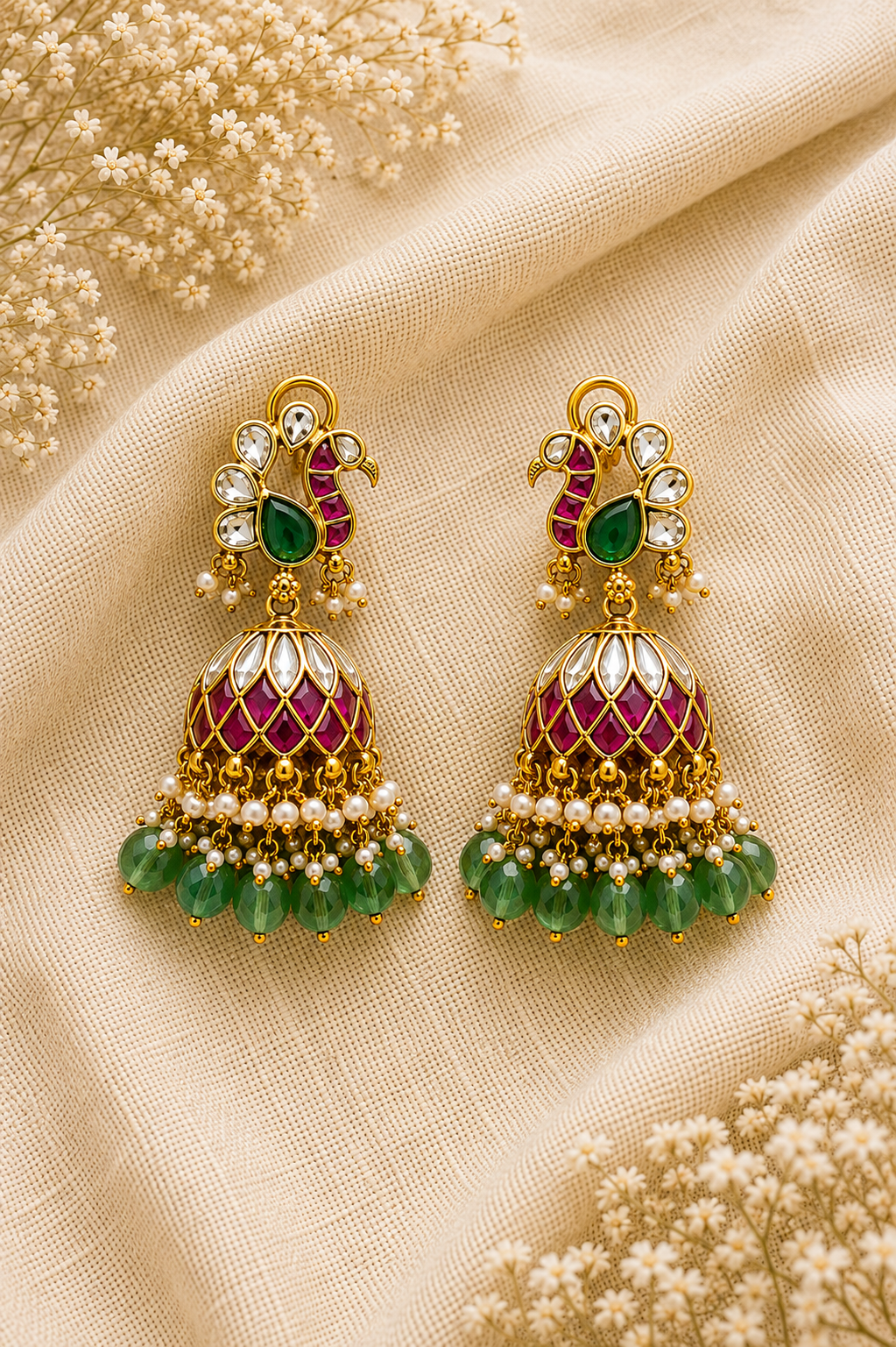 Earrings - Jadav Kundhan Swan